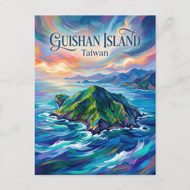 Guishan Island Taiwan Vykort (Framsida)