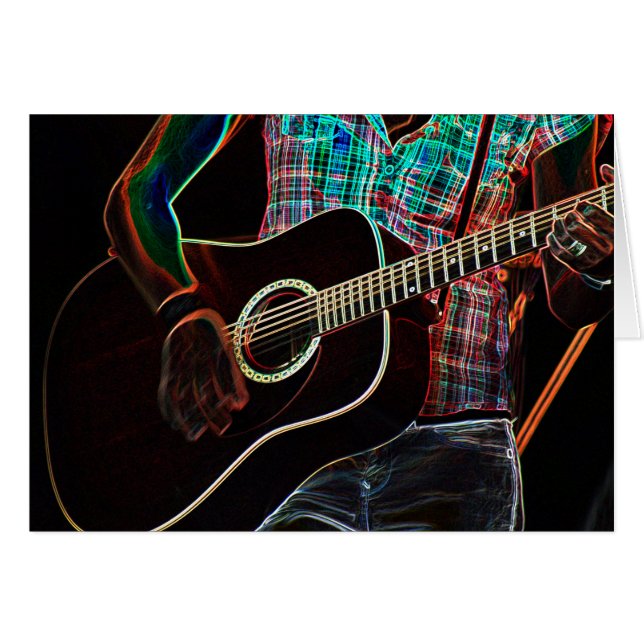 Guitar 1 gccna hälsningskort (Framsidan Horizontal)