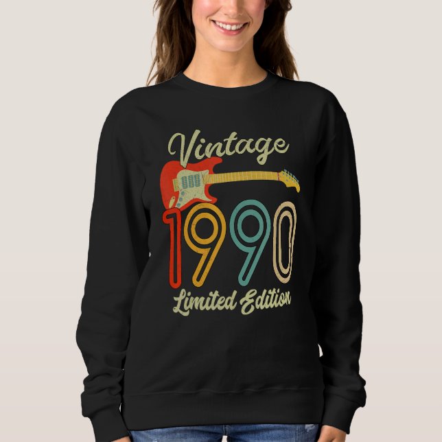 Guitar 32 år gammal Vintage 1990 T Shirt (Framsida)