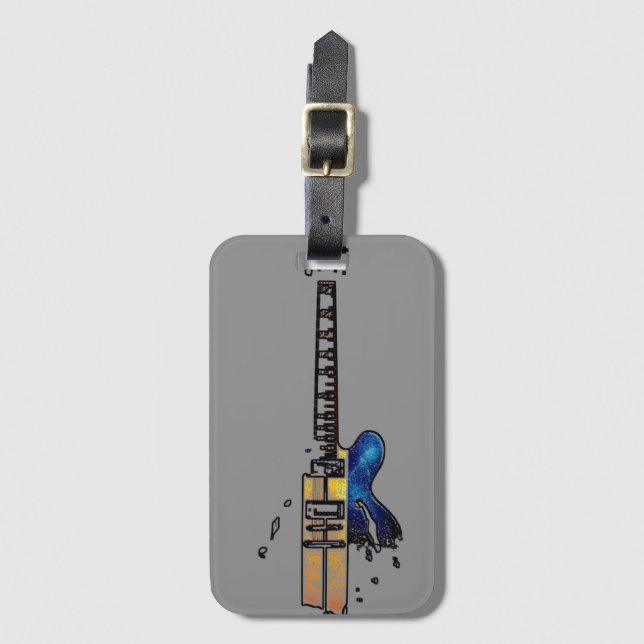 Guitar 4-Affärskortets kortplats Bagagebricka (Framsida vertikal)