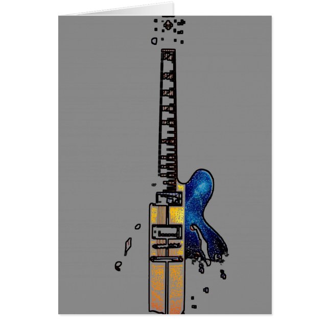 Guitar 4 gccnm hälsningskort (Framsidan)