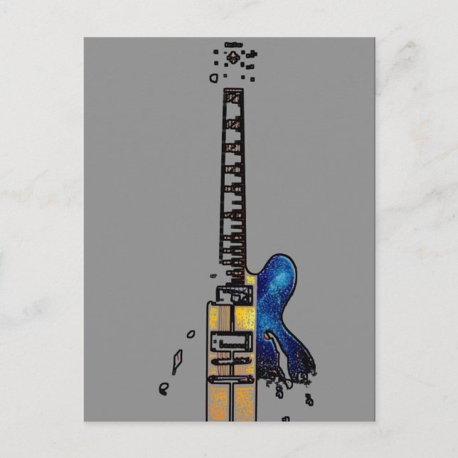 Guitar 4 pccna vykort (Framsida)