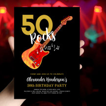 Guitar 50:e Födelsedagsfesten för honom