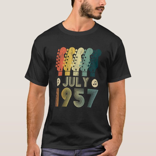 Guitar 65 år gammal Vintage 1957 T Shirt (Framsida)