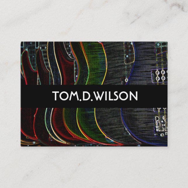 Guitar-Affärskort Visitkort (Framsida)