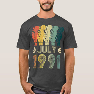 Guitar Älskare 31 års Vintage för gamla gåvor 1991 T Shirt