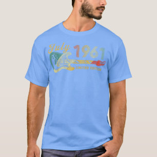 Guitar Älskare 61 år gamla gåvor juli 1961 Begräns T Shirt