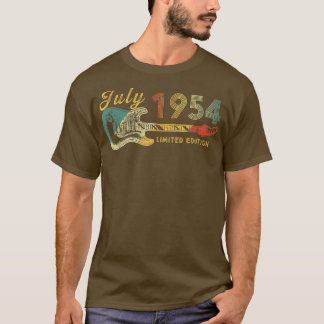 Guitar Älskare 68-åriga gåvor juli 1954 Begränsada T Shirt
