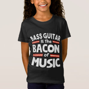 Guitar Älskare Bass Guitar är bacon Music Funny T Shirt