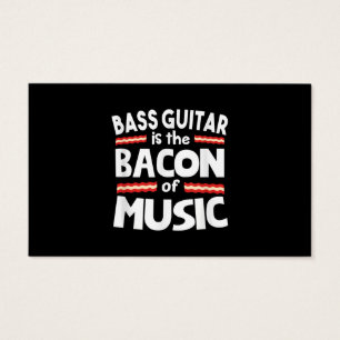 Guitar Älskare Bass Guitar är bacon Music Funny Visitkort