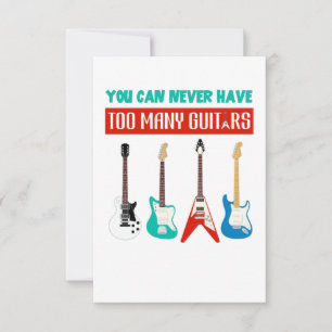 Guitar Älskare   Du kan aldrig behöva använda mång Tack Kort