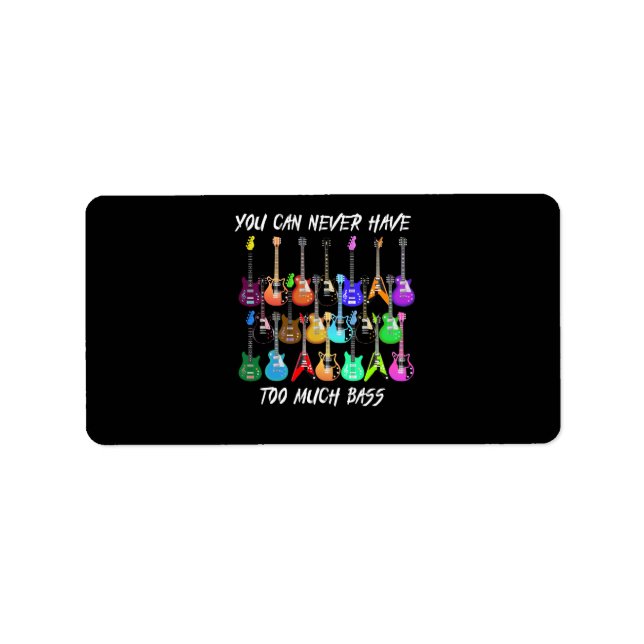 Guitar Älskare| Du kan aldrig behöva ha så mycket  Adressetikett (Framsidan)