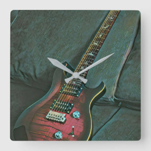 Guitar älskare-gåva från musiker fyrkantig klocka