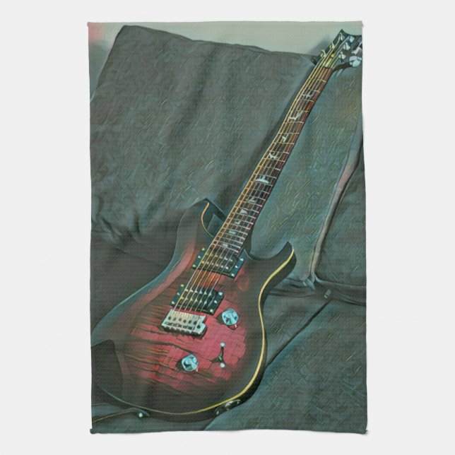 Guitar älskare-gåva från musiker kökshandduk (Vertikal)