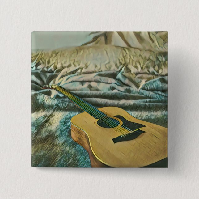 Guitar älskare-gåvor knapp (Framsida)