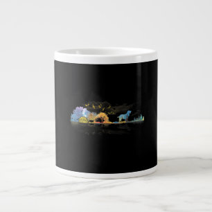 Guitar Älskare Gift Cocker Spain Hund Watercolor Jumbo Mugg