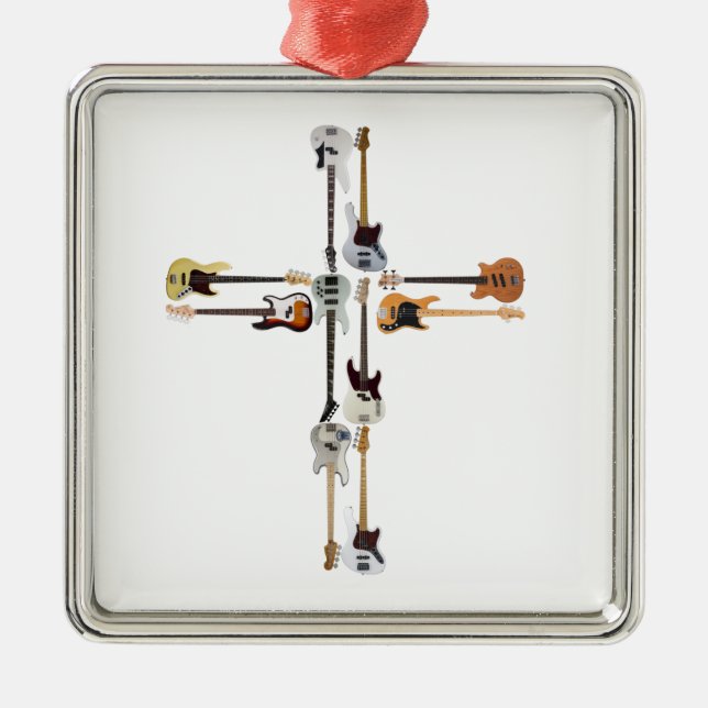 Guitar Älskare | Guitar Kor Gift Julgransprydnad Metall (Framsidan)