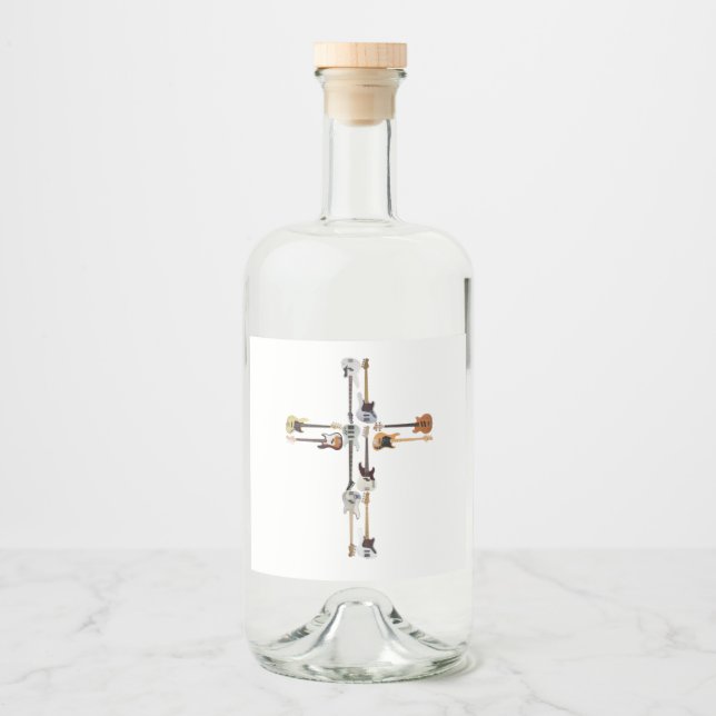 Guitar Älskare | Guitar Kor Gift Spritflaskor Etikett (Framsida)