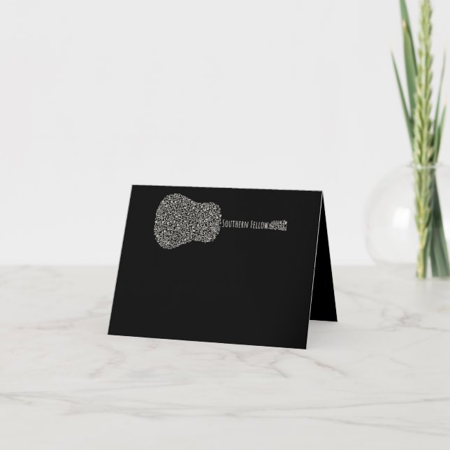 Guitar Älskare | Guitar Notes Gift Tack Kort (Framsida)