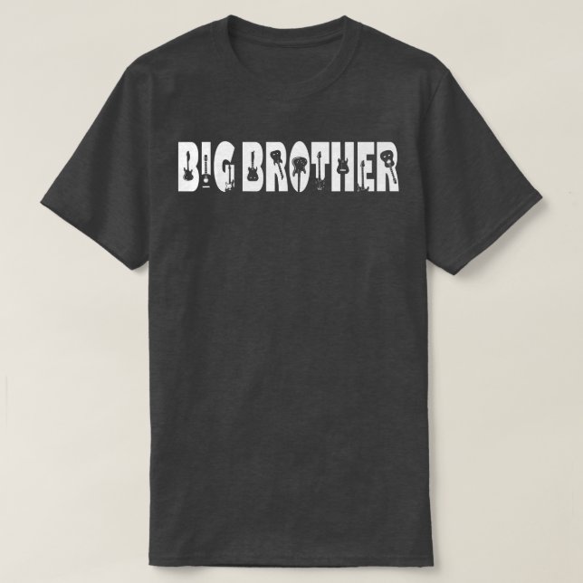Guitar Älskare Guitarist Big Brother Funny Music T T Shirt (Design framsida)
