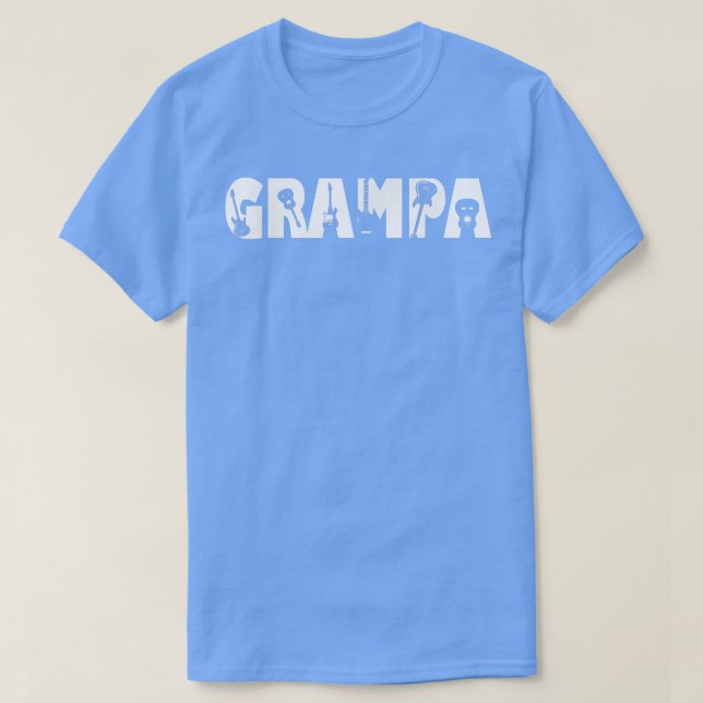 Guitar Älskare Guitarist Grampa Funny Music Far T Shirt (Design framsida)