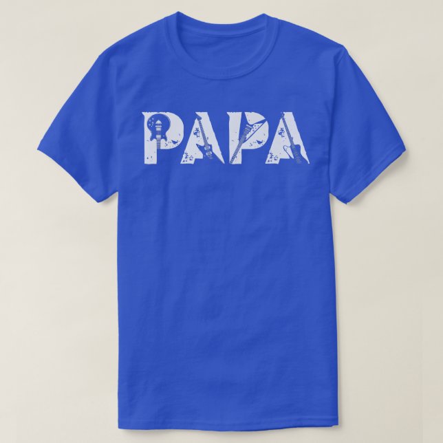 Guitar Älskare Guitarist Pappa Funny Music Far T Shirt (Design framsida)