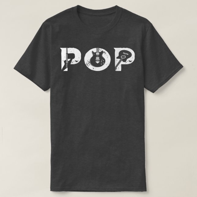 Guitar Älskare Guitarist Pop Funny Music Far Da T Shirt (Design framsida)