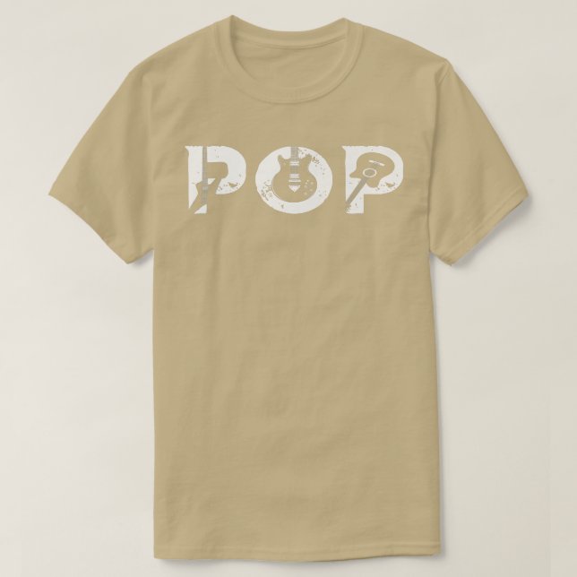 Guitar Älskare Guitarist Pop Funny Music Fars dag T Shirt (Design framsida)