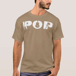 Guitar Älskare Guitarist Pop Funny Music Fars dag T Shirt