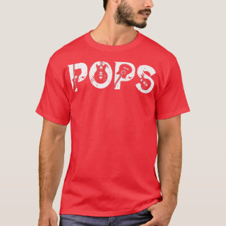 Guitar Älskare Guitarist Pops Funny Music Far Da T Shirt