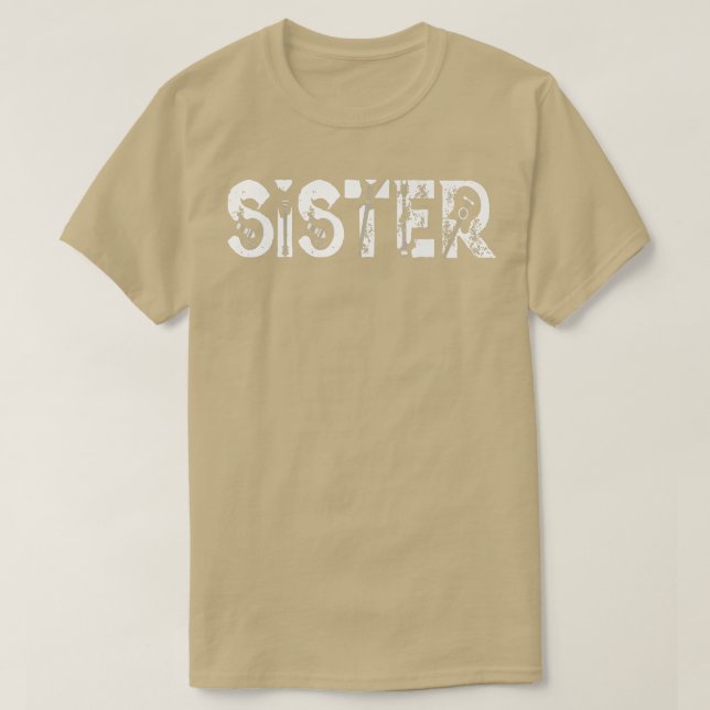 Guitar Älskare Guitarist Sister Funny Music Mammor T Shirt (Design framsida)