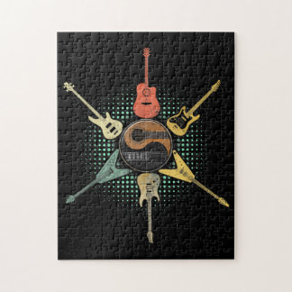 Guitar Älskare| Retro Stil | Gift för gitarist Pussel