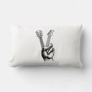 Guitar Älskare   Säg hej Guitar Gift Lumbarkudde