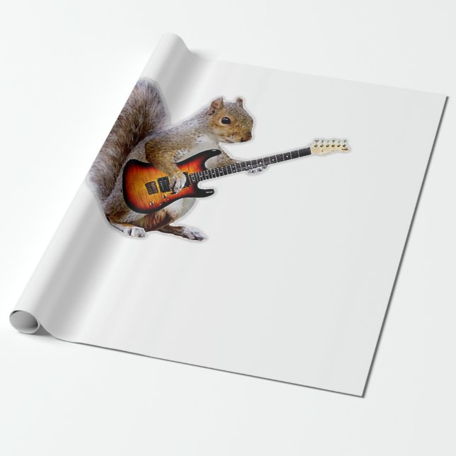 Guitar Älskare | Uppspelning av ekorre Guitar Presentpapper (Utrullad)
