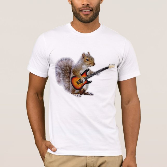 Guitar Älskare | Uppspelning av ekorre Guitar T Shirt (Framsida)