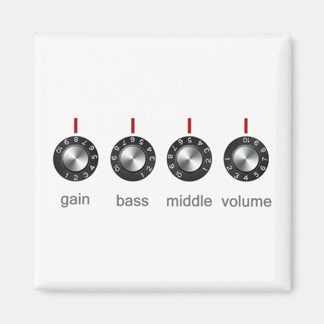 Guitar Amp Knobs Magnet (Framsidan)