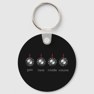 Guitar Amp Knobs Nyckelring