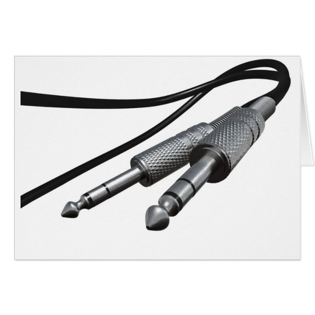 Guitar Amp Plugs Hälsningskort (Framsidan Horizontal)