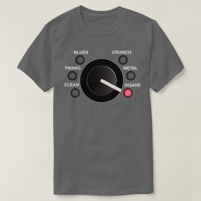 Guitar Amp Volume Knob för omedvetet läge T Shirt (Design framsida)