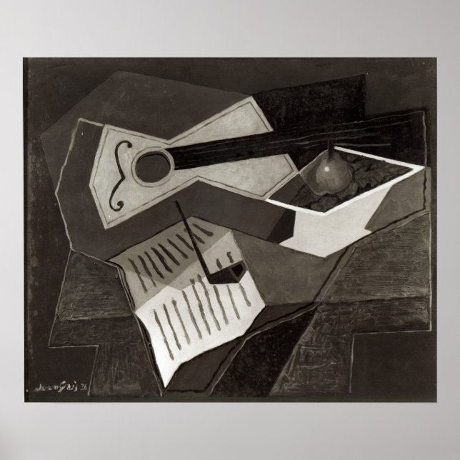 Guitar and Fruit bowl, 1926 Poster (Framsidan)