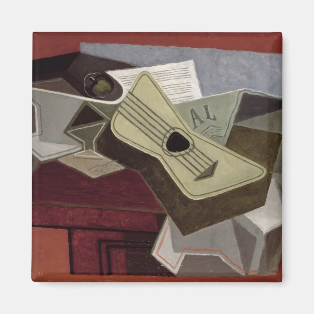 Guitar and Newspaper, 1925 Magnet (Framsidan)