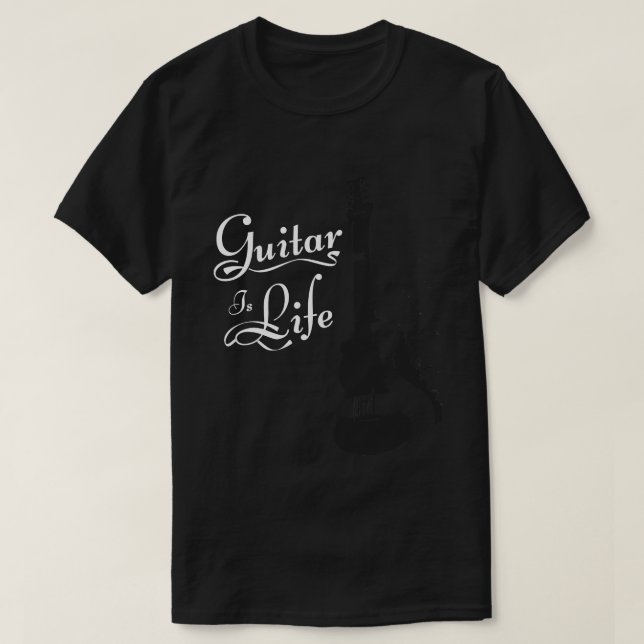 Guitar är livet t shirt (Design framsida)