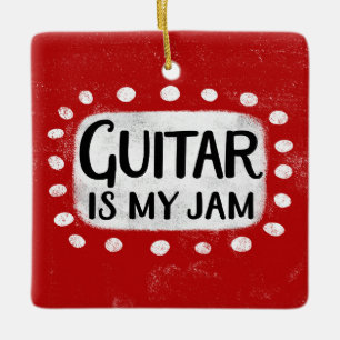 Guitar är min Sylt-prydnad Julgransprydnad Keramik