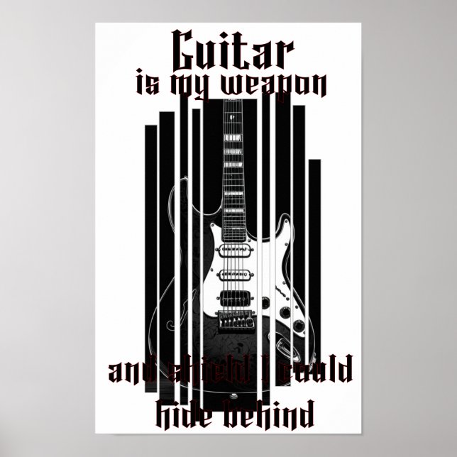 Guitar är mitt vapen, poster (Framsidan)