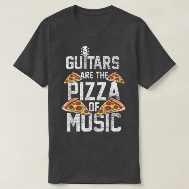 Guitar är mun Guitarist Food Älskare. T Shirt (Design framsida)