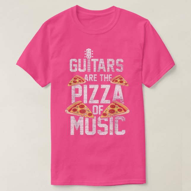 Guitar är mun Guitarist Food Älskare. T Shirt (Design framsida)