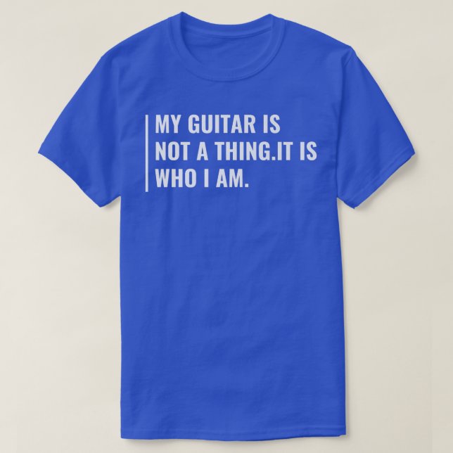 Guitar är vem jag är t shirt (Design framsida)