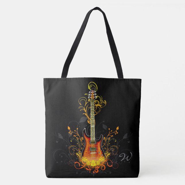 Guitar Art 1 Tote Bag-nummer för övertryck Tygkasse (Framsida)