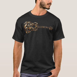 Guitar Art Acoustic Guitar in Metallic Copper Musi T Shirt