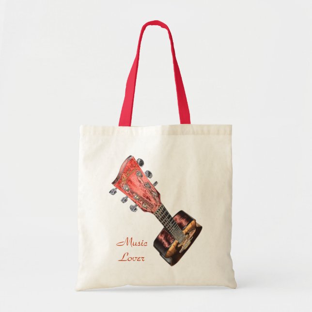 GUITAR ART Music-Älskare Tote Bag Tygkasse (Framsidan)